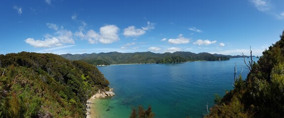 New zealand abel tasman water sea blue and clear sky