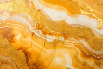 Veins of shimmering gold run through a resin geode, birthing an abstract marble wallpaper, an impeccable choice for creating sophisticated wall decor. - obrazy, fototapety, plakaty