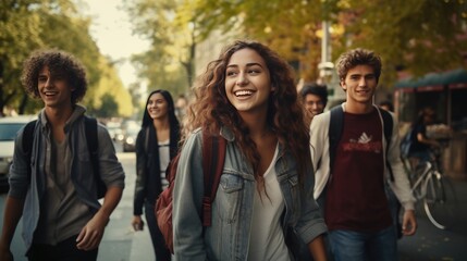 Fototapeta premium Group of Generation Z individuals 
