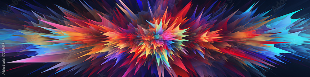 Wall mural a 3d kaleidoscope of colorful shapes constantly shifting and evolving.
