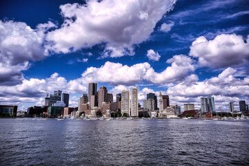 Fototapeta premium The Boston, Massachusetts skyline from Boston Harbor.