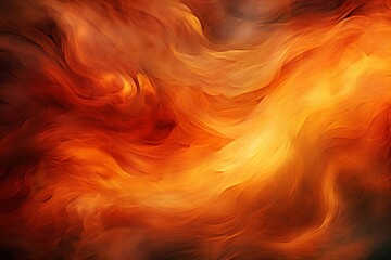 A background engulfed in swirling flames, the vivid orange and red hues merging with billowing smoke, creating a dramatic fiery canvas.