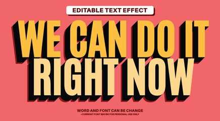 Simple 3D Sticker Style Fully Editable Text Effect - Do it