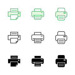 Print icon set. printer icon vector.