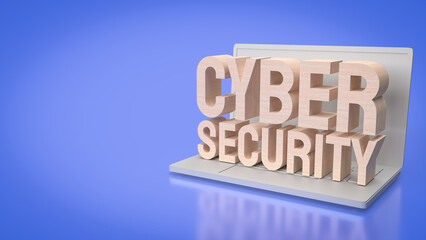The cyber security for technology and it concept 3d rendering..