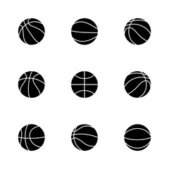 Basketball icon set. Basketball ball icon. Basketball logo vector icon