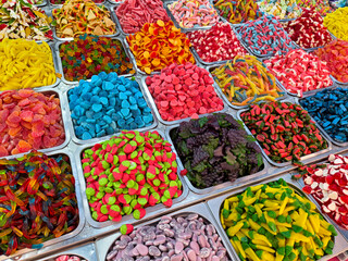 Candy Display At The Carmel Market