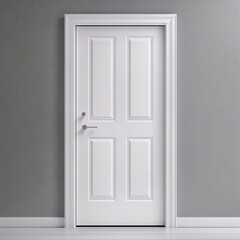 white door in white wall
