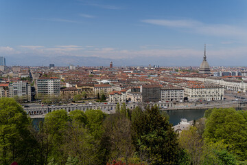 Fototapeta na wymiar Turin. View of the city from the observation deck.