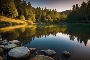 lake in the mountains