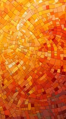 A mesmerizing 3D mosaic of vibrant hues and intricate patterns, reformatted to a 916 aspect ratio against a sun-kissed orange background.