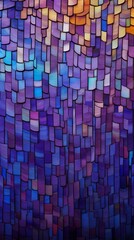 A stunning 3D mosaic of intricate colors blending together seamlessly, reconfigured in a 916 aspect ratio against a backdrop of royal purple shades.