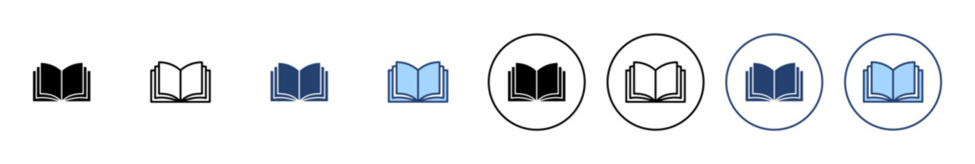 Book icon vector. open book sign and symbol. ebook icon