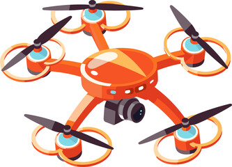 vector illustration of drone