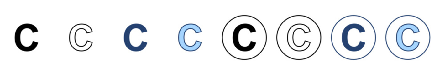 Fototapeta premium Copyright icon vector. copyright sign and symbol