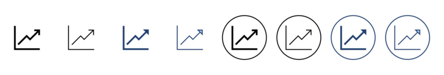 Growing graph icon vector. Chart sign and symbol. diagram icon