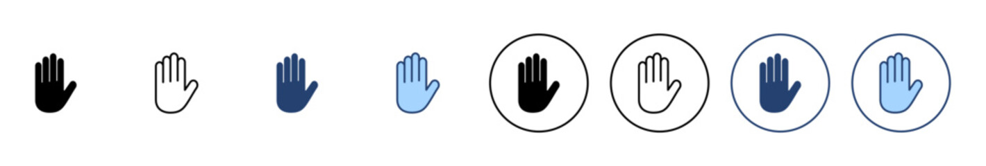 Hand icon vector. hand sign and symbol. palm