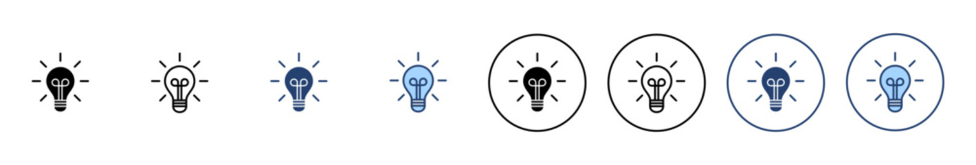 Lamp icon vector. Light bulb sign and symbol. idea symbol.