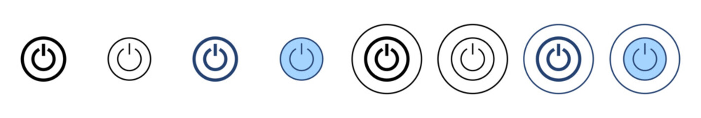 Power icon vector. Power Switch sign and symbol. Electric power