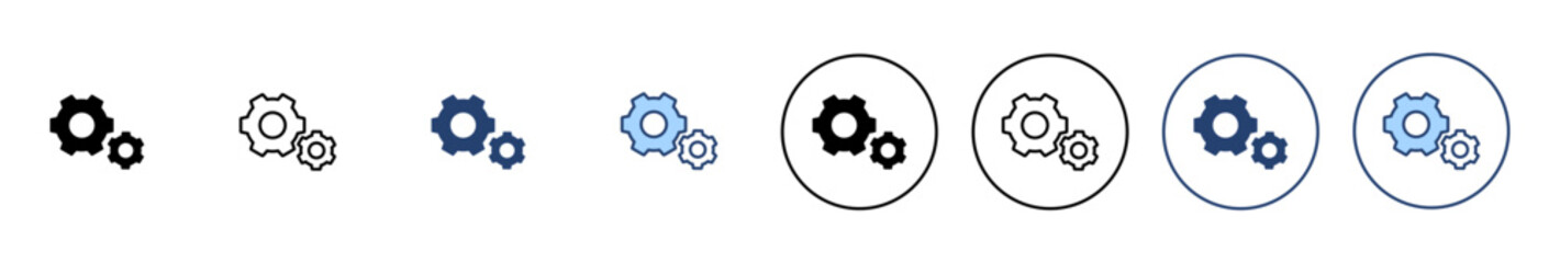 Setting icon vector. Cog sign and symbol. Gear Sign