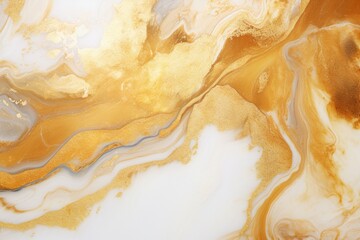 A golden resin geode shimmers with ethereal light, creating an abstract marble wallpaper for elegant wall decor that exudes opulence.