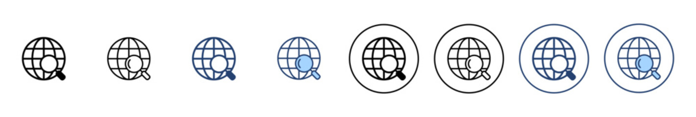 Web icon vector. go to web sign and symbol. web click icon. Global search icon