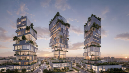 green city, ecological city, modern city