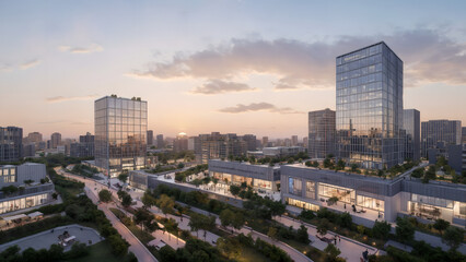 Obraz premium green city, ecological city, modern city