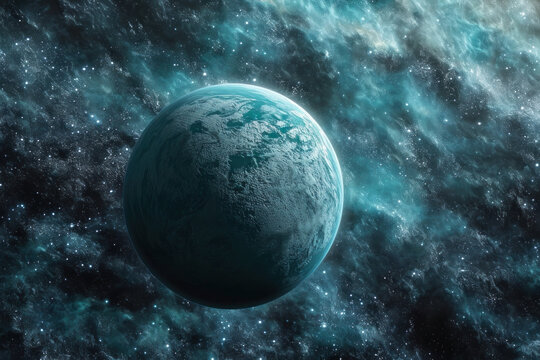 Exoplanet far away in the Cosmos made with Generative AI Technology