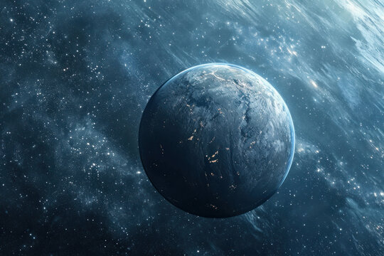 Exoplanet far away in the Cosmos made with Generative AI Technology