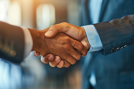 Handshake made with Generative AI Technology