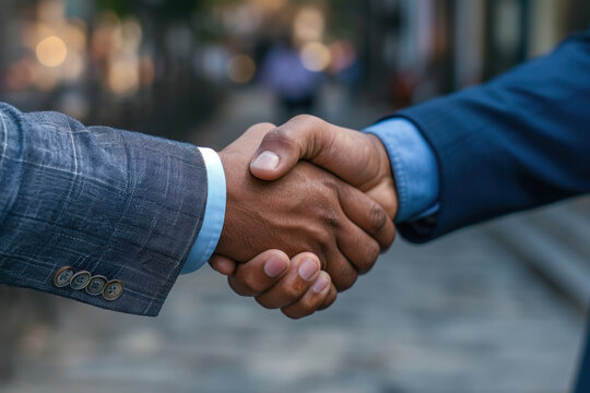 Handshake made with Generative AI Technology