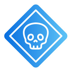 skull sign gradient icon