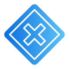 Obraz premium warning gradient icon