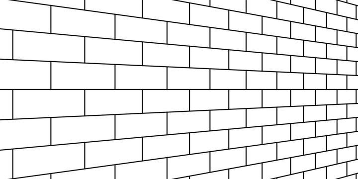 perspective brick wall pattern