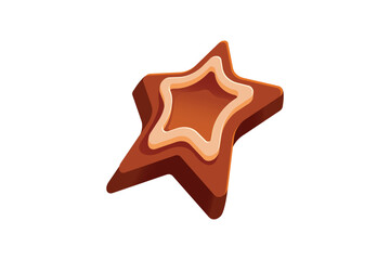 Star Gingerbread Cookie Christmas Sticker