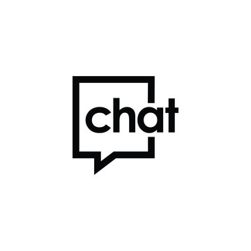 Chat bubble icon logo design
