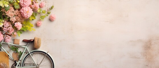 Spring Artistry: Top View of Pastel Chalks and Artistic Drawings