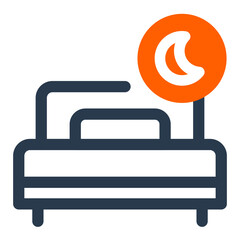 Cozy Bed Vector Icon Illustration for Comfortable Sleep