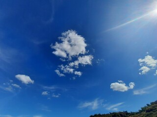 blue sky with clouds
