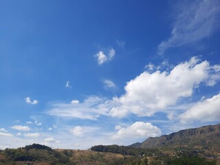 clouds over the mountains