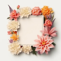 Obraz na płótnie Canvas floral frame isolated on white background