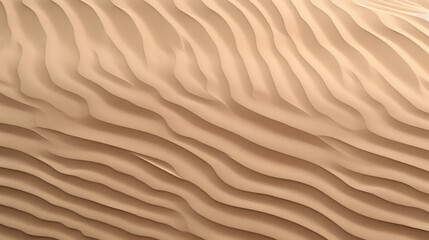Fototapeta na wymiar Closeup of sand of dessert, beach or dune, natural waves or ripples pattern as sandy background texture