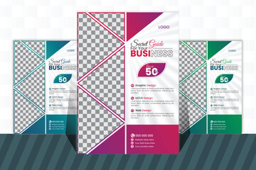 Vector corporate flyer template 2 color design