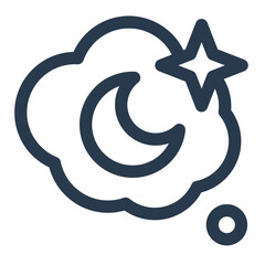 Ethereal Dream Vector Icon Illustration for Surreal Nights