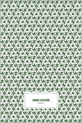 creative pattern of unique green hexagon shape