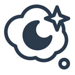 Ethereal Dream Vector Icon Illustration for Surreal Nights