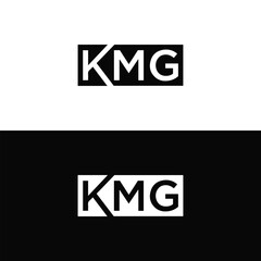 KMG logo. K M G design. White KMG letter. KMG, K M G letter logo design. Initial letter KMG linked circle uppercase monogram logo. K M G letter logo vector design.	
