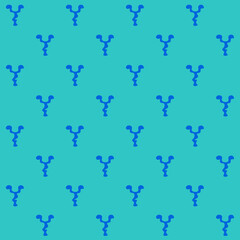 Naklejka premium Abstract Melted Letter Y Vector Seamless Pattern 