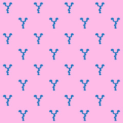 Abstract Melted Letter Y Vector Seamless Pattern	